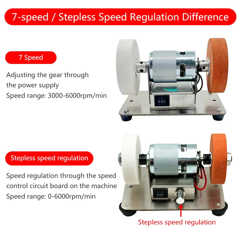 Small grinding machine, table grinding, coarse and fine double grinding wheels, household small electric grinding, polishing