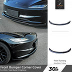 For Tesla Model 3 Highland 2024 Front Lip DC Body Kit Gloss Black Carbon Sport Front Guard Trim Spoiler ABS Auto Accessories Car
