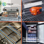 Customized Outdoor Kitchen Set 304 Stainless Steel Weatherproof Outdoor Kitchen Cabinets with Built-in Gas Grill