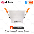 Tuya ZigBee 24G MmWave Radar Human Presence Sensor Luminance/Distance Small Motion Detection More Accurate Ceiling Mount Sensor