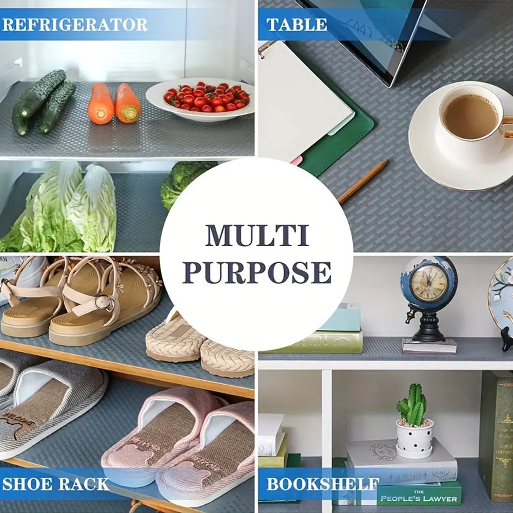 1pcs Cabinet DIY Drawer Liner Non Slip Drawer Liner Plastic Liner For Table Kitchen Cabinets Washable Refrigerator Liner