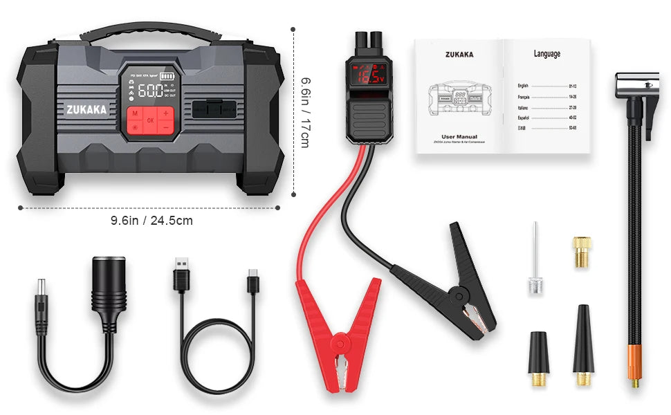 Car Jump Starter 4000A/7000A 15800mAh/26800mAh Car Battery Auto Battery Booster Starting Device for Petrol Diesel Powerbank