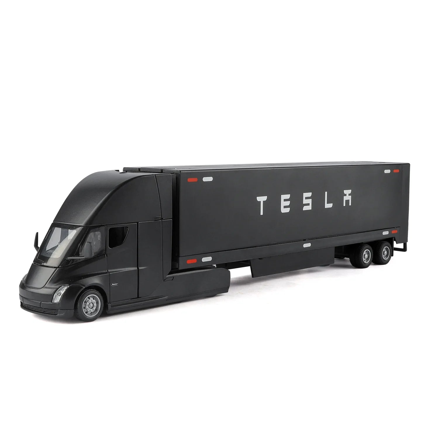 1:32 Double-layer container truck simulation alloy model toy car with charging pile