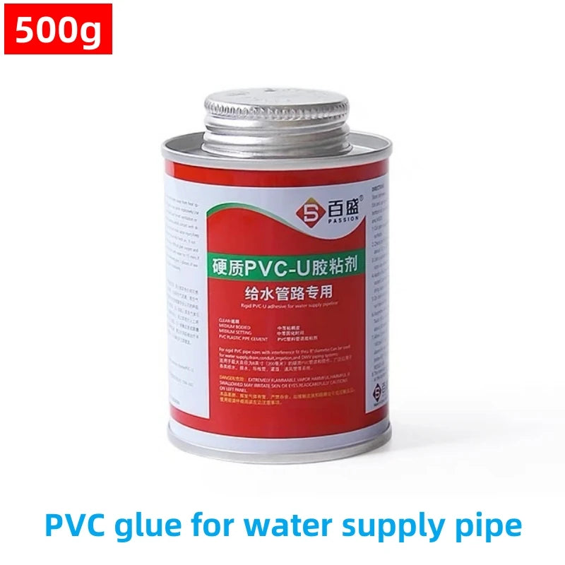 100~500g UPVC/PVC Glue For Water Supply/Drainage Pipe Connecting Fitting Sealant Garden Irrigation System Pipeline Tube Adhesive