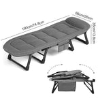 190*66*35CM Portable Folding bed Adult Cot with Mattress and Pillow Heavy Duty Frame Sleeping Cot Bed ,office lunch bed