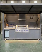 Customizable Durable Outdoor Kitchen Cabinet with BBQ Grill & Fridge for Camping & Backyard Daily Use