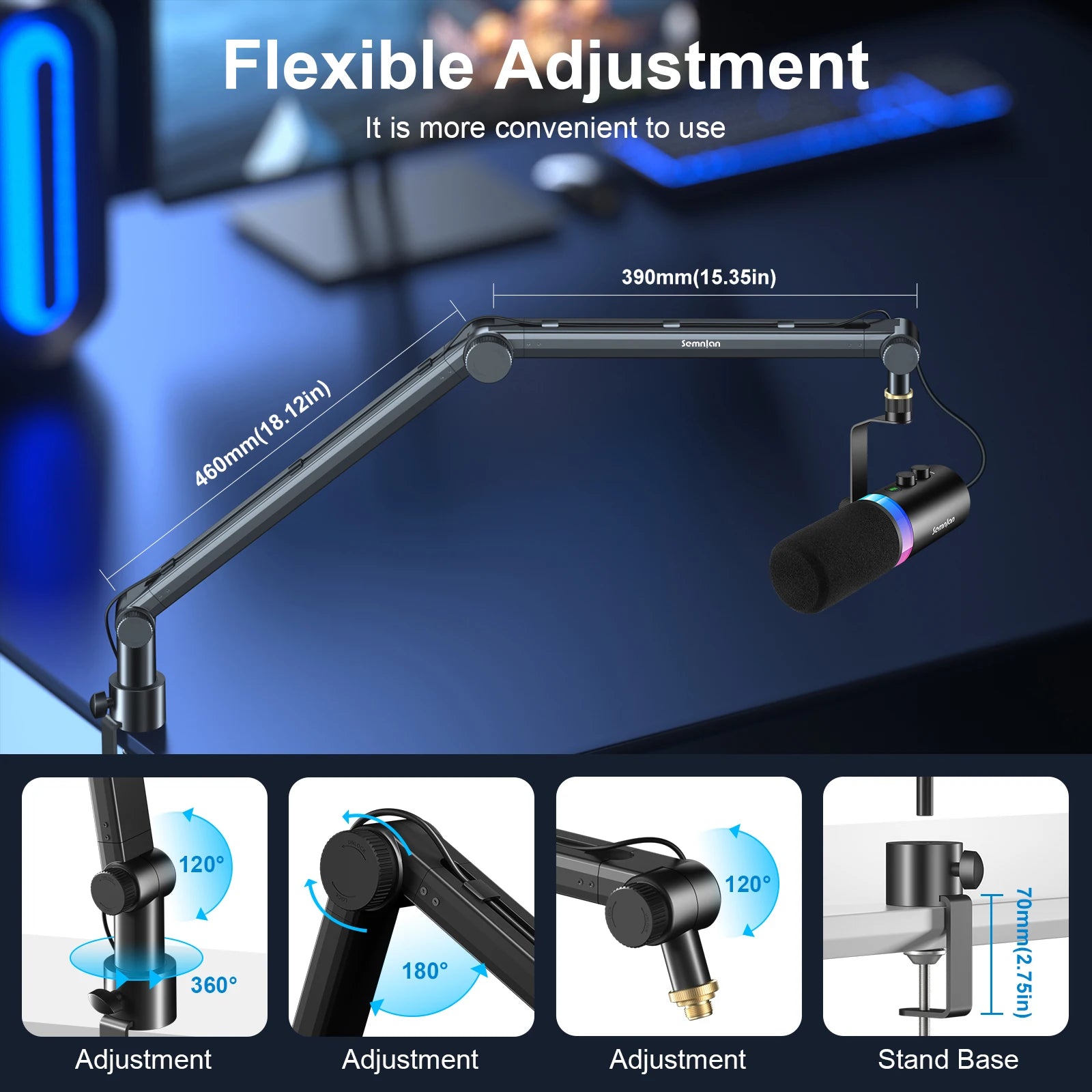 Microphone Boom Arm Stand