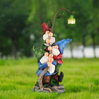 Gnome Garden Statues Fairy Garden Gnomes Decor Faceless Dwarf Doll Resin Statue Collection Outdoor Garden Decor Ornaments