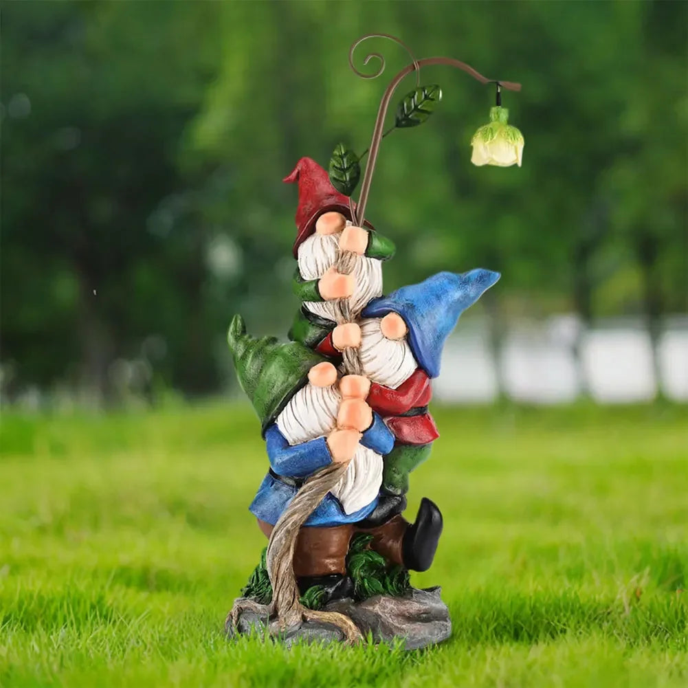 Gnome Garden Statues Fairy Garden Gnomes Decor Faceless Dwarf Doll Resin Statue Collection Outdoor Garden Decor Ornaments