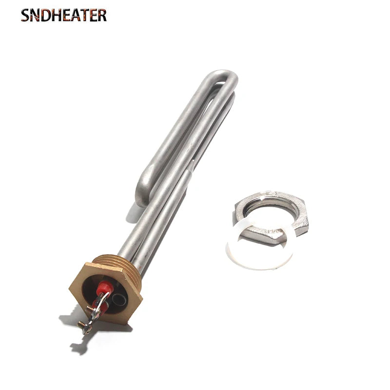 SNDHEATER Solar Water Heating Element With Probe Hole DN25/1 inch 32mm BSP Threaded 110V 220V 380V Wattage 1KW/2KW/3KW/4KW