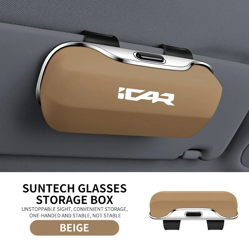 Chery Icar 03 V23 03t Jaecoo 6 Ik122t 2025 Accessories Car Visor Sunglasses Car Glasses Case Glasses Holder Clip Box