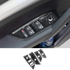 For Audi Q5 FY 2018 2019 2020 2021 Car Styling Interior Door Window Handle Panel Strips Cover Trim Carbon Fiber ABS