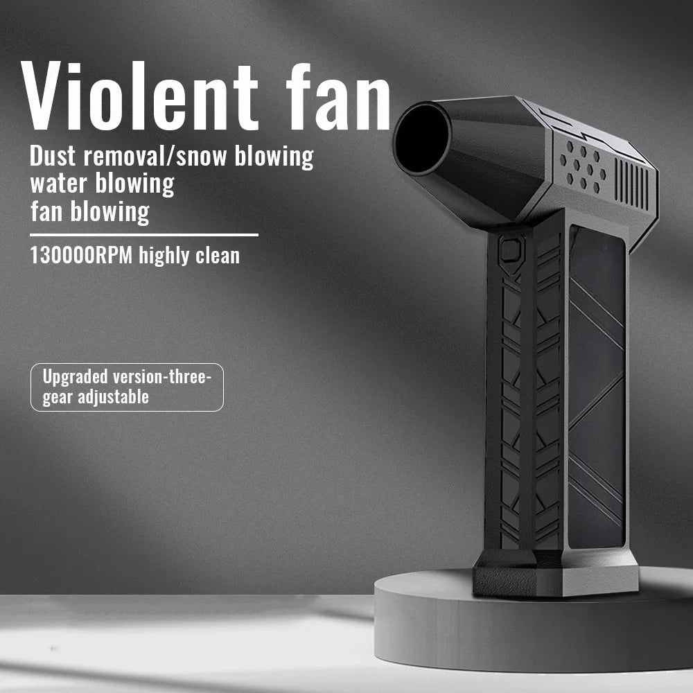 130000RPM Turbofan High Power Jet Fan Brushless Motor Variable Speed Dust Blower Cleaning Tool Air Duster Air Blower Handheld
