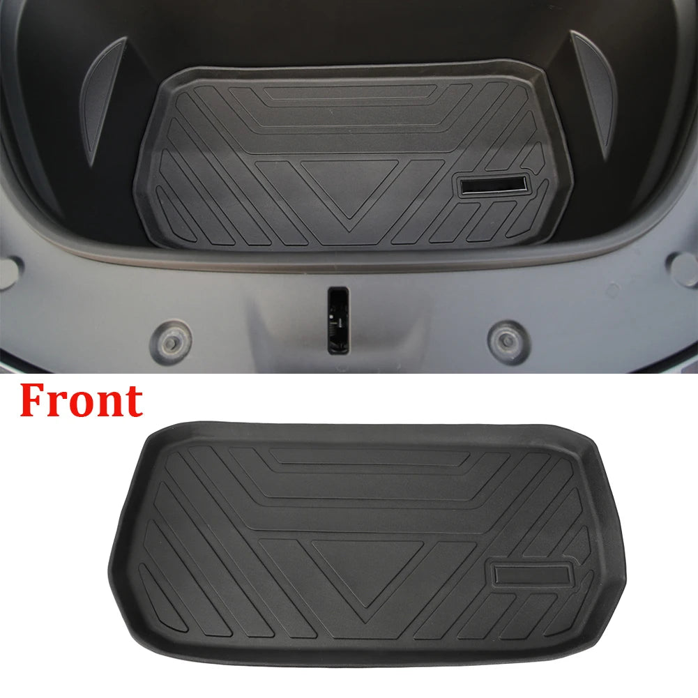 Trunk Mats for 2019-2023 Tesla Model Y TPE Trunk Cargo Tray Front Rear Trunk Frunk Storage Waterproof Protective Pad