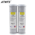 2pcs Universal Water Filter Activated Carbon Cartridge Filter, 10 Inch