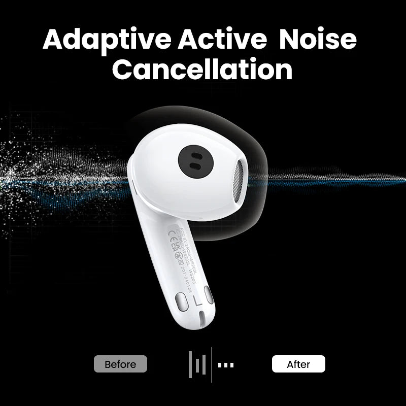 UGREEN ANC Semi-open TWS Adaptive Active Noise Cancelling Earbuds LDAC Hi-Res Audio Wireless Bluetooth Earphones Headphones