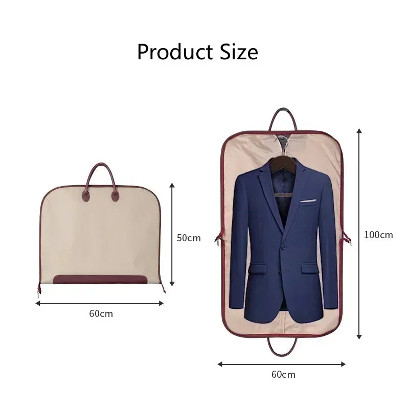 Premium Suit Cover Bag Waterproof Garment Bag with Handle Protective Cover for Clothes Suit Case Dustproof Clothes Organizer