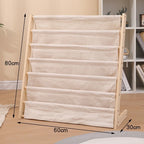 Household Solid Wood Floor To Ceiling Bookshelf Removable Multi-Layer Storage Bookshelf Children'S Picture Book Storage Rack