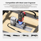 AlgoLaser Laser Engraver Y-axis Rotary Roller / Chuck 4 in-1 Ideal for Engraving On Both Regular Irregular Cylindrical Objects
