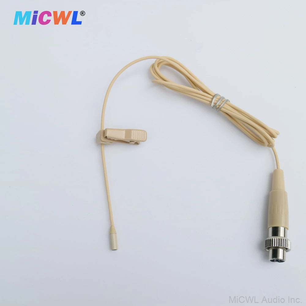 TL48 Very Very Mini Clip-On Lavalier Microphone For Sennheiser Shure MiPro AKG TA4F TA3F Dual Ear Hanging HeadMic 3.5mm TA4F