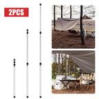 Tent Poles Telescopic Adjustable Awning Canopy Tarp Pole Support Rod for Sun Shelter Garden Camping Tents