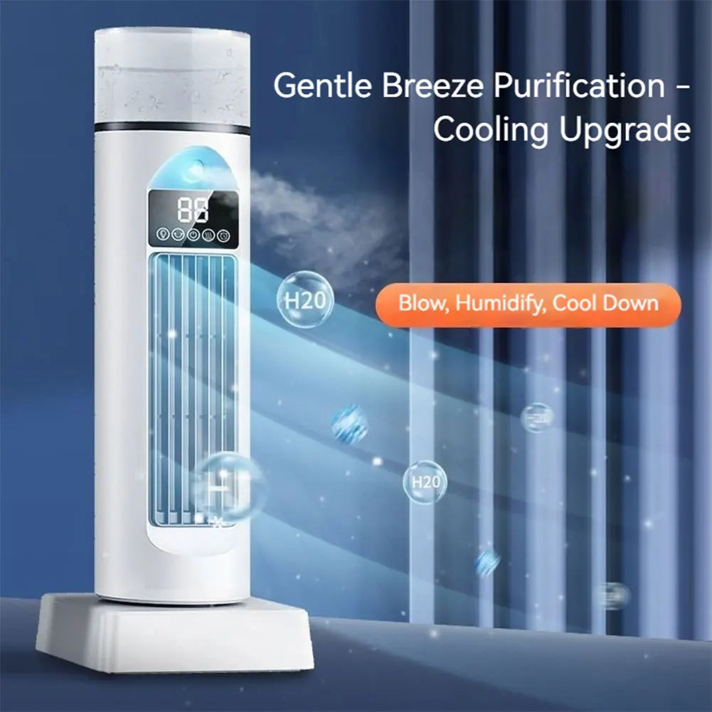 Bladeless Desktop Tower Fan Cooling Air Conditioner Standing Fan 6 Win