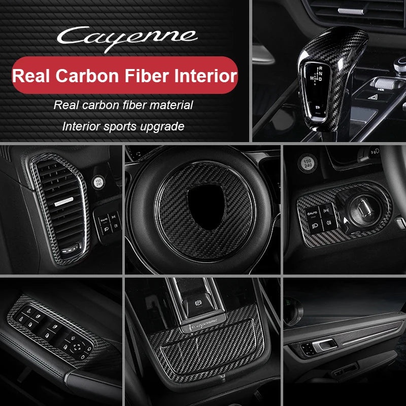 HIGH FLYING Para Porsche Cayenne 2019 2020 2021 2022 2023 Consola Central De Coche Panel De Engranajes Contenedor De Almacenamiento Lateral