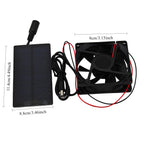 Small Solar Exhaust Fan Mini Cooling Fan Solar Powered Fan Wit Outdoor