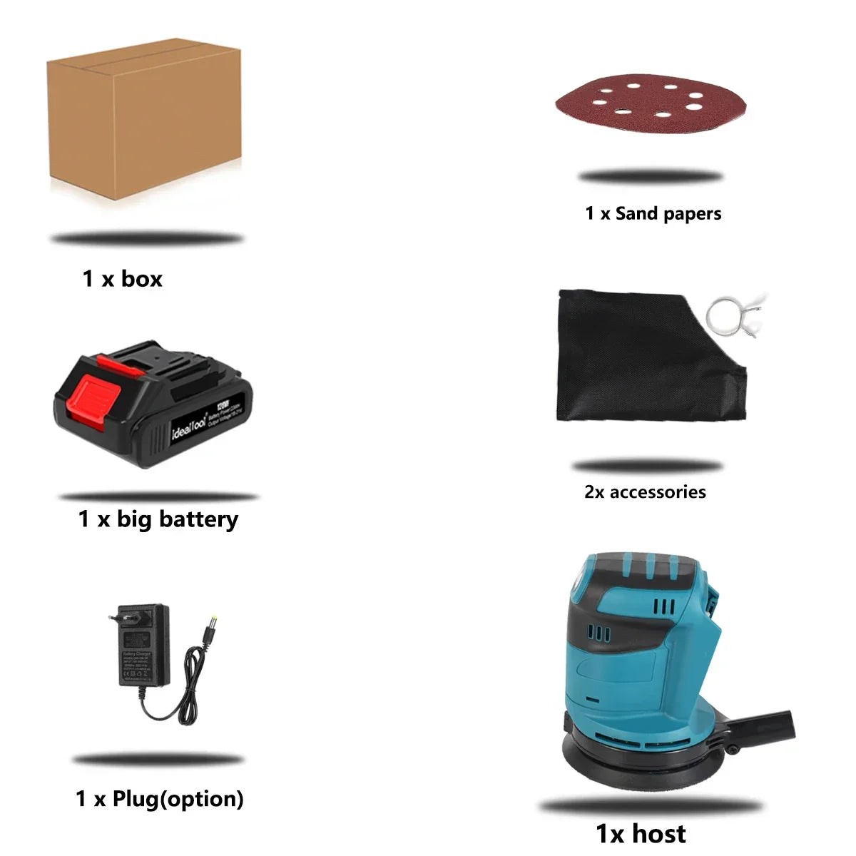 3 Speed Random Orbit Electric Sander 125mm Sandpaper Wood Grinder Polishing Machine Sander Power Tools For Makita 18V Battery