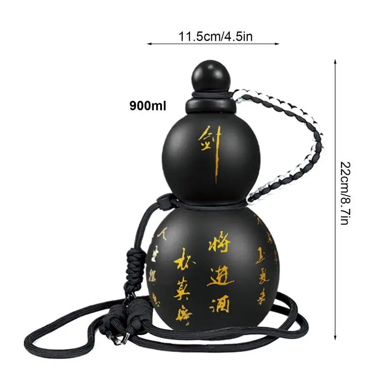 Unique Chinese Retro Gourd Bottle - 900ml Water Cup