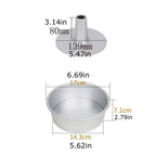 Round middle hole Alloy Chiffon Cake toast bread Pan Removable Bottom Hollow Chimney Mold DIY Baking Tools bake Model Bread box