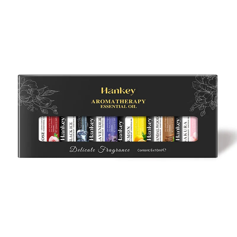 10ml Essential Oil Aromatherapy Gift Box Air Humidifier Household Water-soluble Lavender Rose Eucalyptus White Peach Oolong