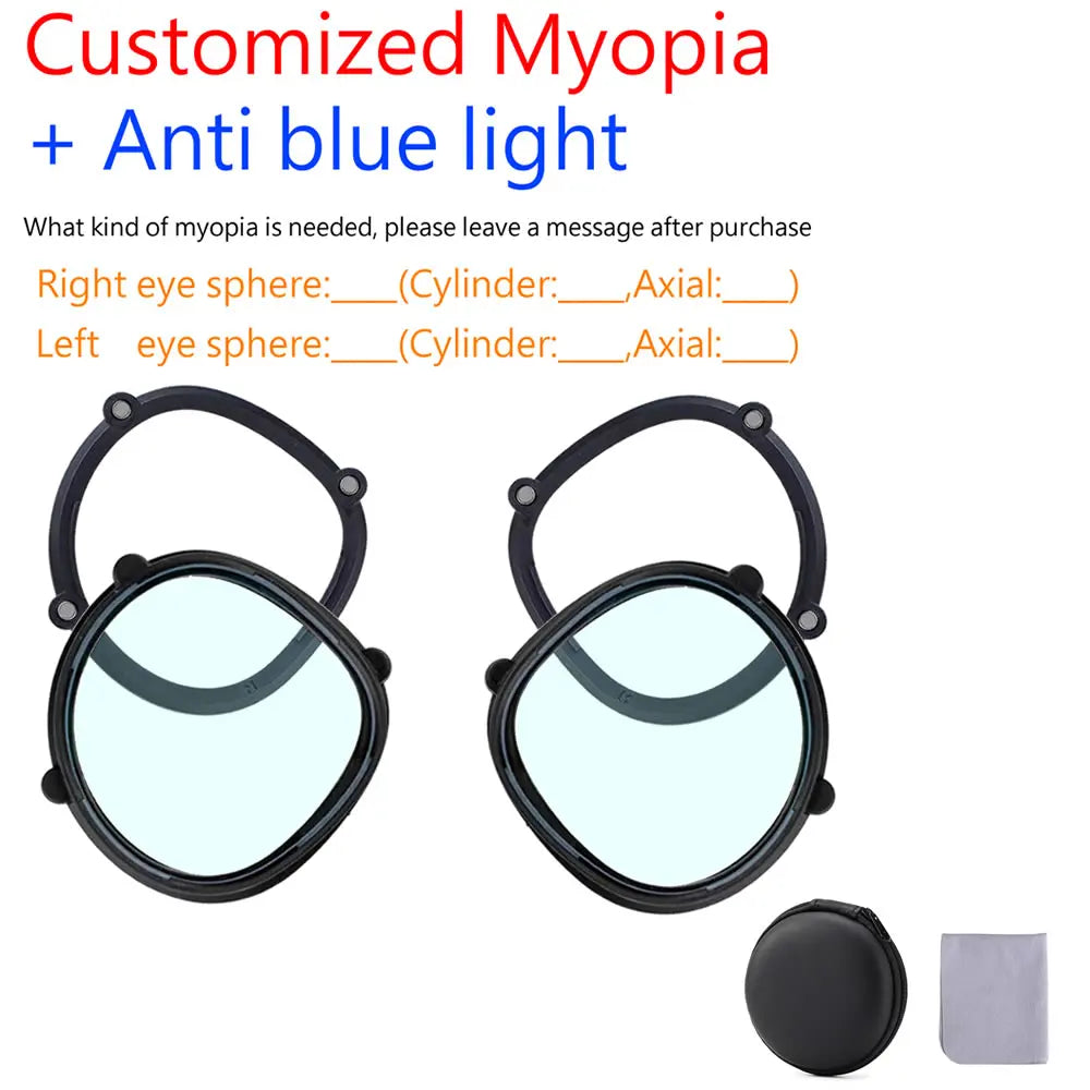 Myopia Lens Protection VR Eyeglass for Quest 3S Prescription Lenses Anti Blue Quest 2 Myopia Lens VR Glasses Accessories