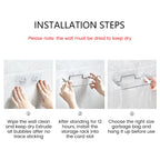 Kitchen Trash Rack Cabinet Door Garbage Bags Holder Stainless Steel Closet Garbage Storage Holder Garbage Hanger Cupboard Stand