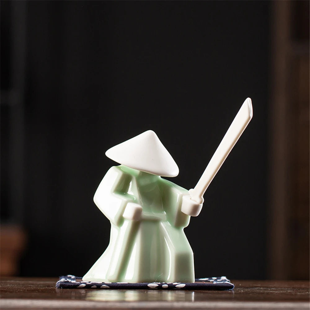 Incense Stick Holder Japanese Samurai Tea Ceremony Ornaments Home Furnishings Office Decoration Korea Swordsman