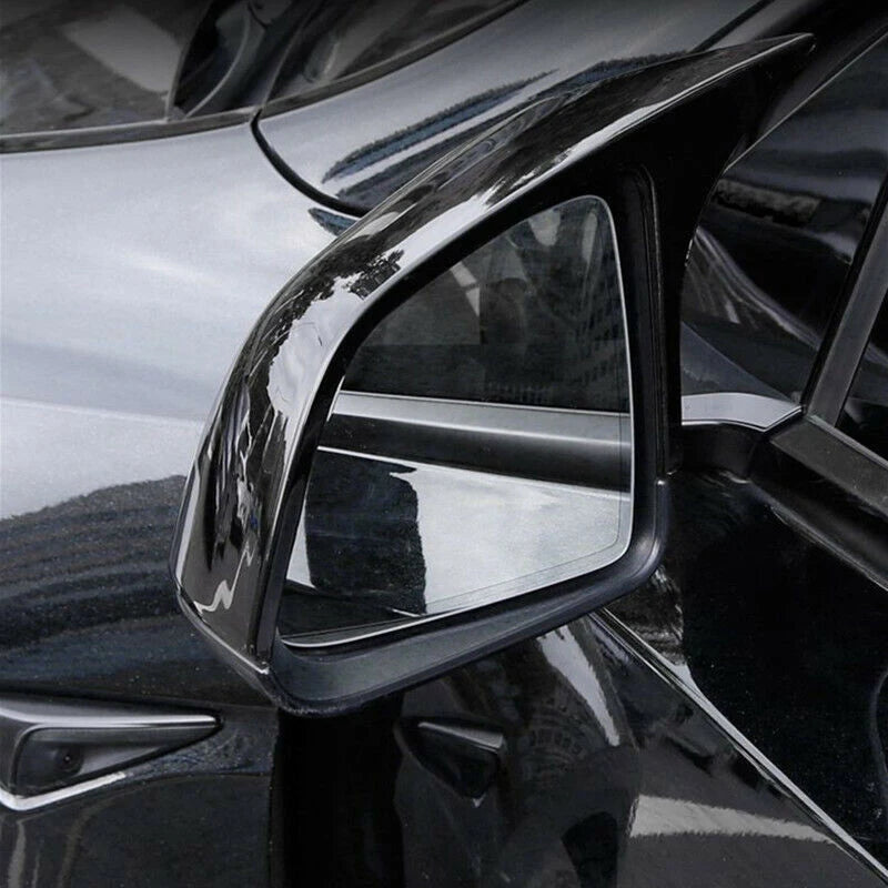 Rearview Mirror Cover Sticker For Tesla Model Y 2020-2023 Glossy Black Side Wing Mirror Cap Case Trim External Car Accessories