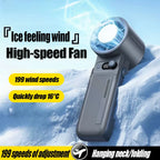 NEW Portable Handheld Turbo Fan Strong Wind 199 Gear Wind Speed LED Di