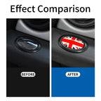 Car Styling Co-pilot Glove Box Switch Panel Button Decoration Sticker Trim For Mini Cooper R55 R56 R57 R58 R59 Auto Accessories