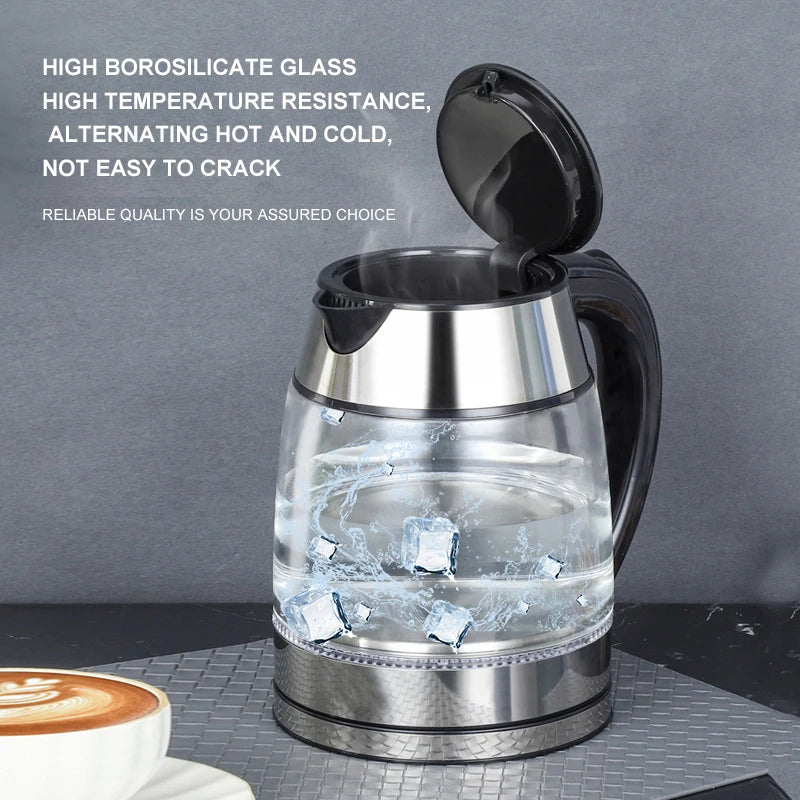 GELAIBO kettle electric kettle household glass automatic power-off 304 stainless anti-dry electric kettle