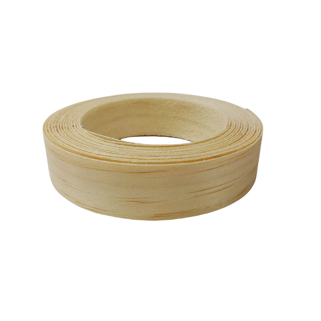 Pre-glued Maple/Birch/Oak/Pine/Walnut/Cherry/Ash/Acacia Wood Edge Banding Strip,Iron on Veneer Edging Trim for Furniture Repair