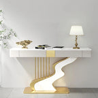 Nordic designer Fashion Wall Hall Porch Decorative Cabinet Semi-circular Slate Console Tables for Living Room Entrance Furniture