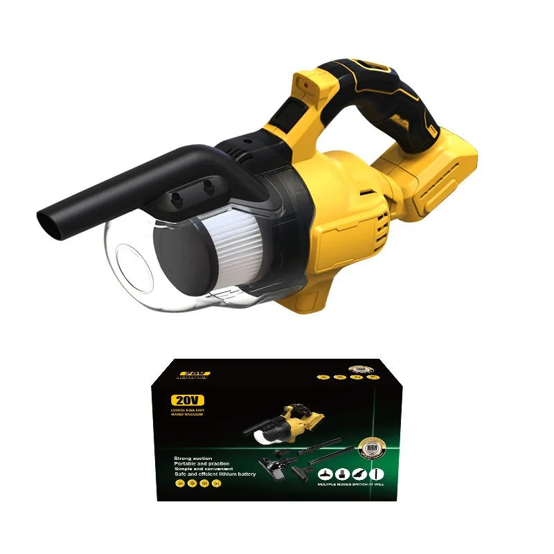 Handheld Vacuum Cleaner with 2pcs Filter Electric Cordless Vacuum for Home Car Pet Hair Clean For DeWalt 20V Battery