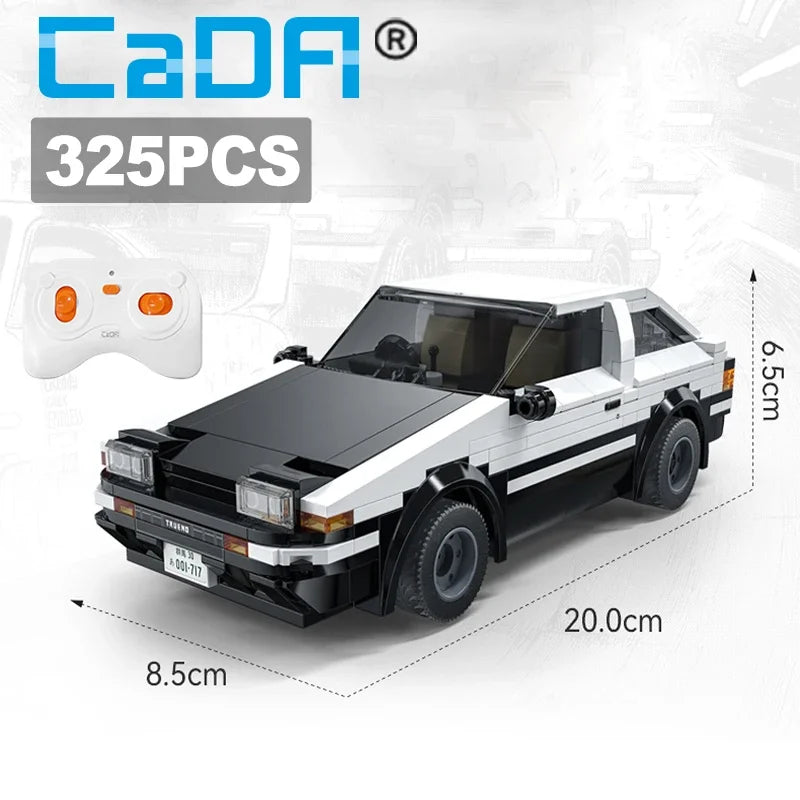 Cada New product 2025 City Technical RC Drift Racing Car Building Blocks AE86 Sports Car Bricks Adult Toys Festival Gifts