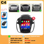 Wireless Android 15 Carplay For Ford Kuga 2 Escape 3 2012-2019 9.7 Inch Tesla Style Car Multimedia Player 5G Wifi Touch Display