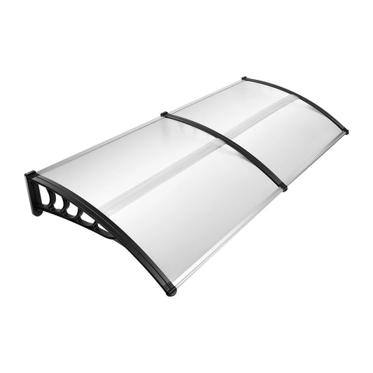 200x90cm Transparent Door Canopy, UV-Resistant Rain Shelter, Invisible Window Awning Canopy for Outdoor Entrance, No Bracket