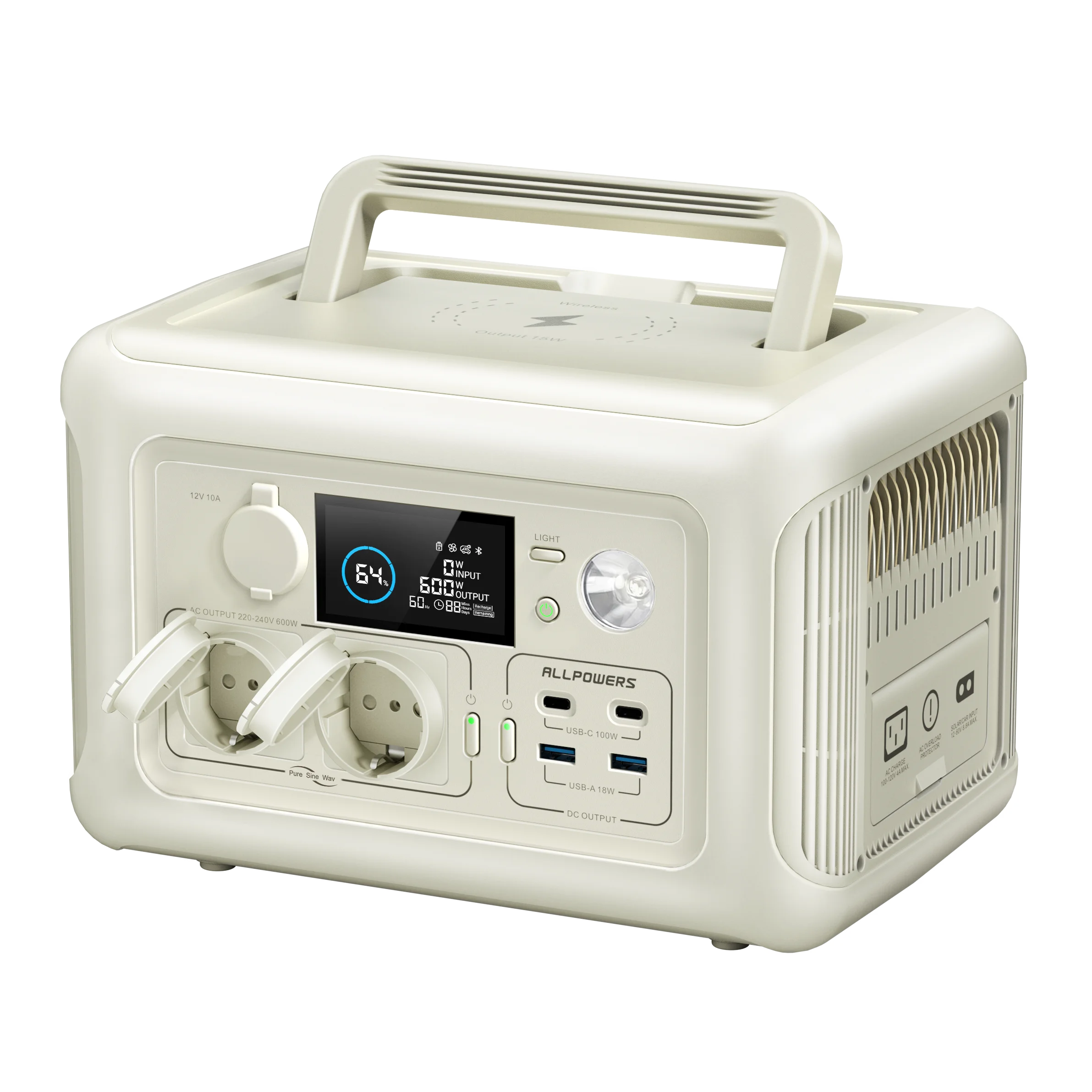 ALLPOWERS R600 Portable Power Station - 299Wh/600W