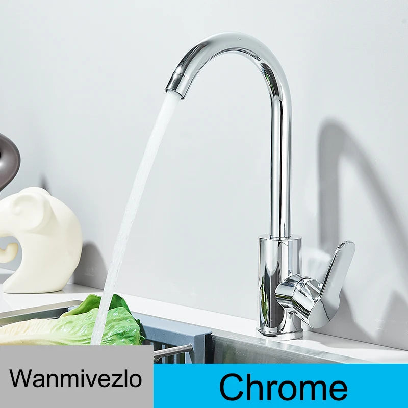 Kitchen Faucet Deck Sinks Faucet High Arch 360 Degree Swivel Cold Hot Mixer Water Tap