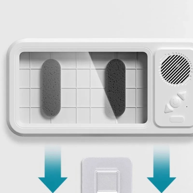 Creative Bathroom Waterproof Phone Case with Bluetooth Speaker Wall Mount Touch-screen Phone Holder Stand Anti-Fog for Showering