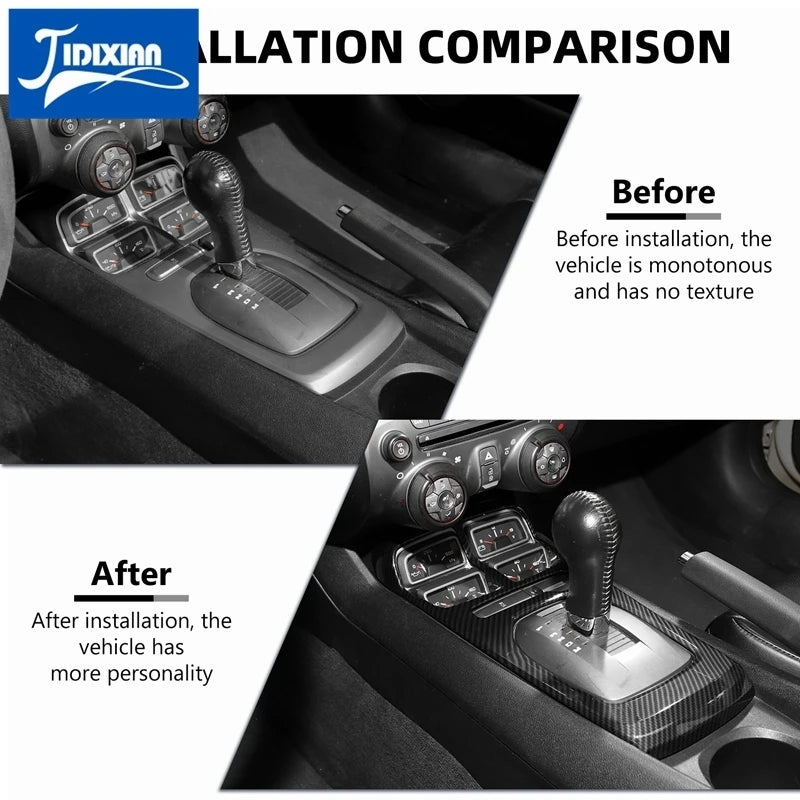 JIDIXIAN fit for Chevrolet Camaro 2010 2011 2012 2013 2014 2015 Car Interior Exterior Decoration Cover Carbon Fiber Accessories