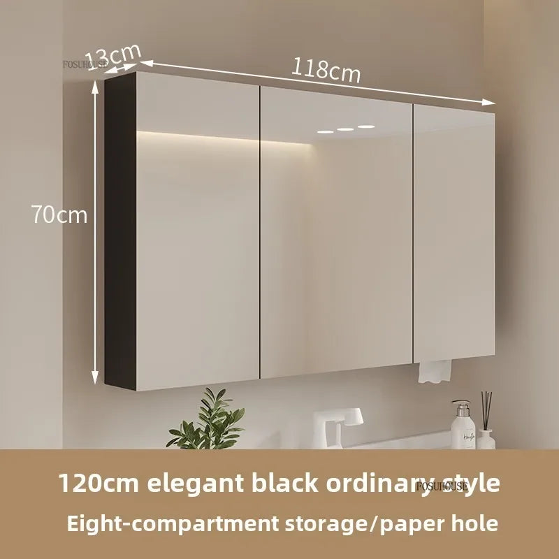 Bathroom Wall Mounted Mirror Cabinet Modern Smart Bathroom Cabinets with Mirror Creative Bathroom Storage Cabinet Home Furniture